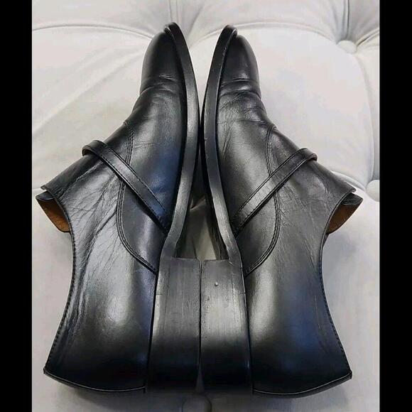 Balenciaga Paris Papier Derby Oxford Black Leather Skinny Buckle Womens Shoes 40 - Picture 5 of 16